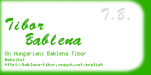 tibor bablena business card
